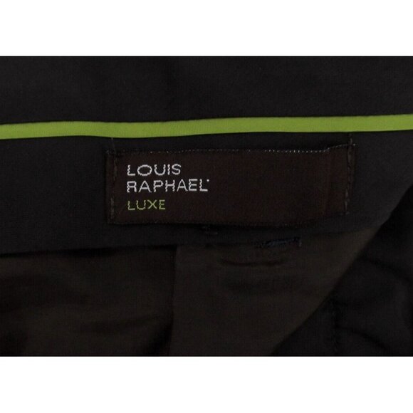 Louis Raphael Luxe Pants Mens 34x32 Navy Blue Wool Poly Stretch Trouser Slim Fit - Picture 7 of 13